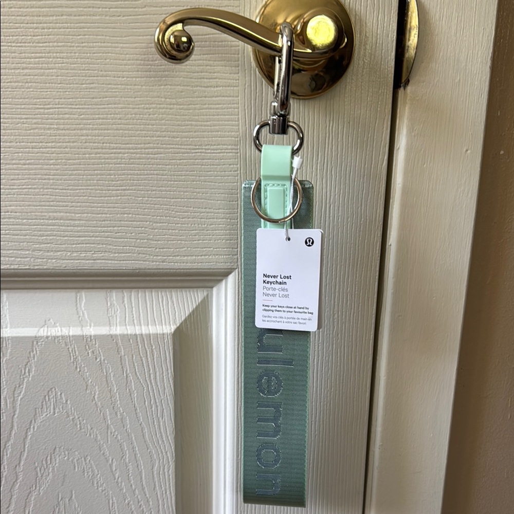 NWT Lululemon Mint Green Keychain